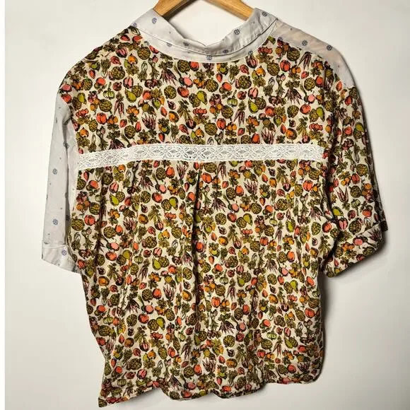 Kimchi Blue For Urban Outfitters Vegetable Print Button Down Top Size: Large - Picture 4 of 4